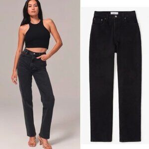 Abercrombie & Fitch Black Straight Leg Jeans